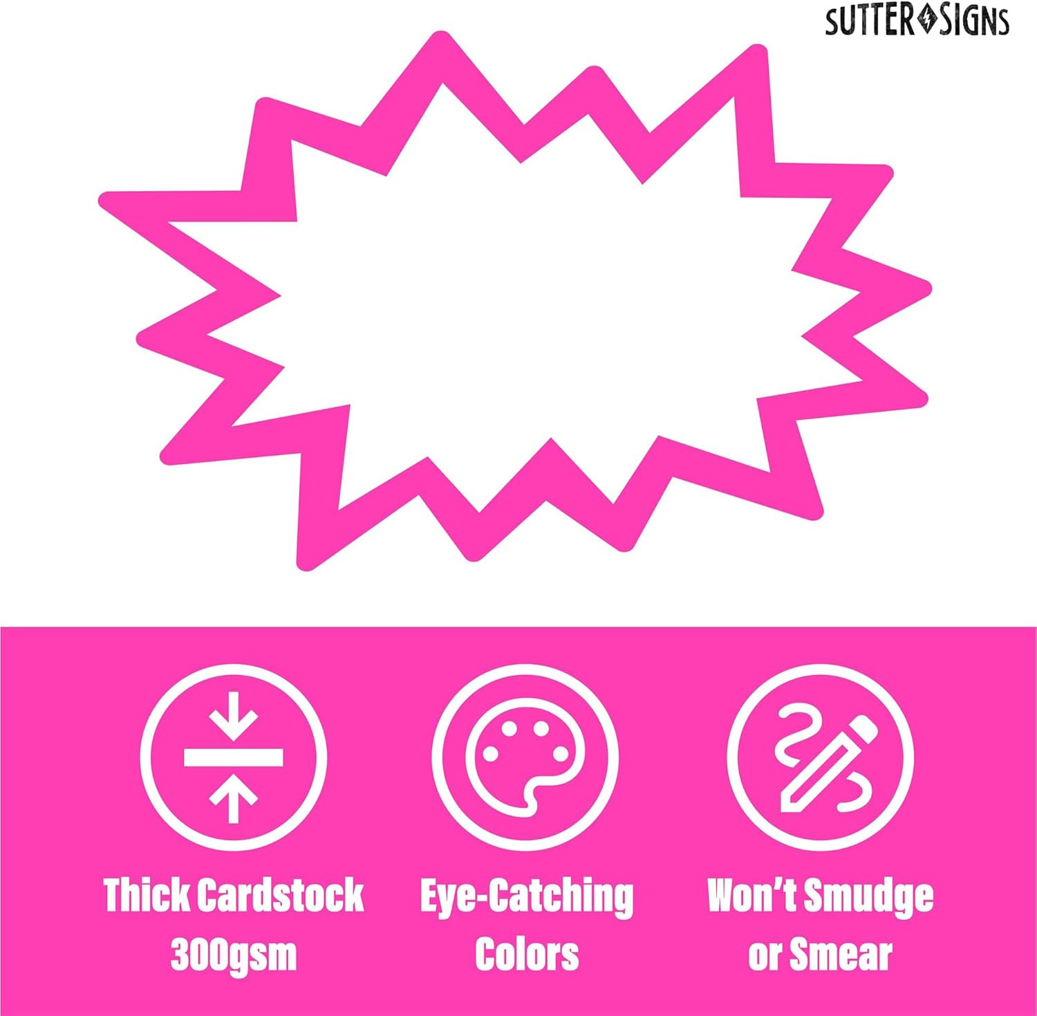 Starburst Signs with Stickers 100Pcs | Price Tags for Yard, Estate, Garage