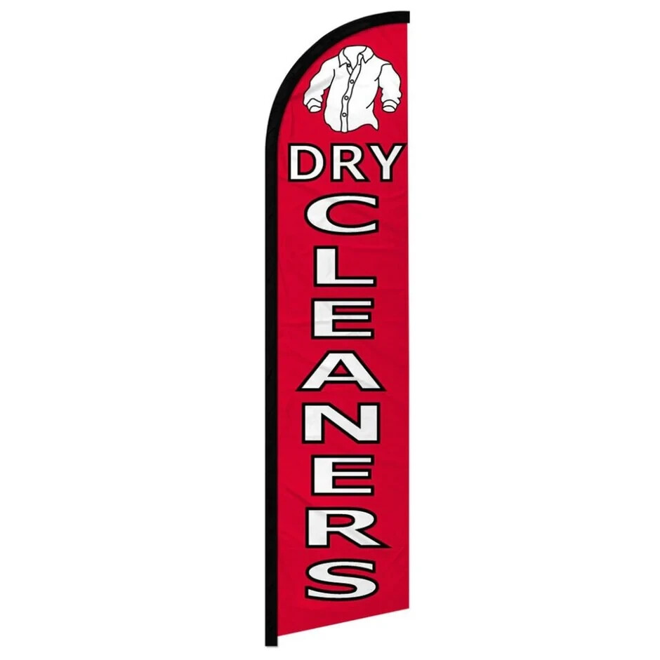 Dry Cleaners Windless Advertising Banner Flag for Dry Cleaning & Laundry Service