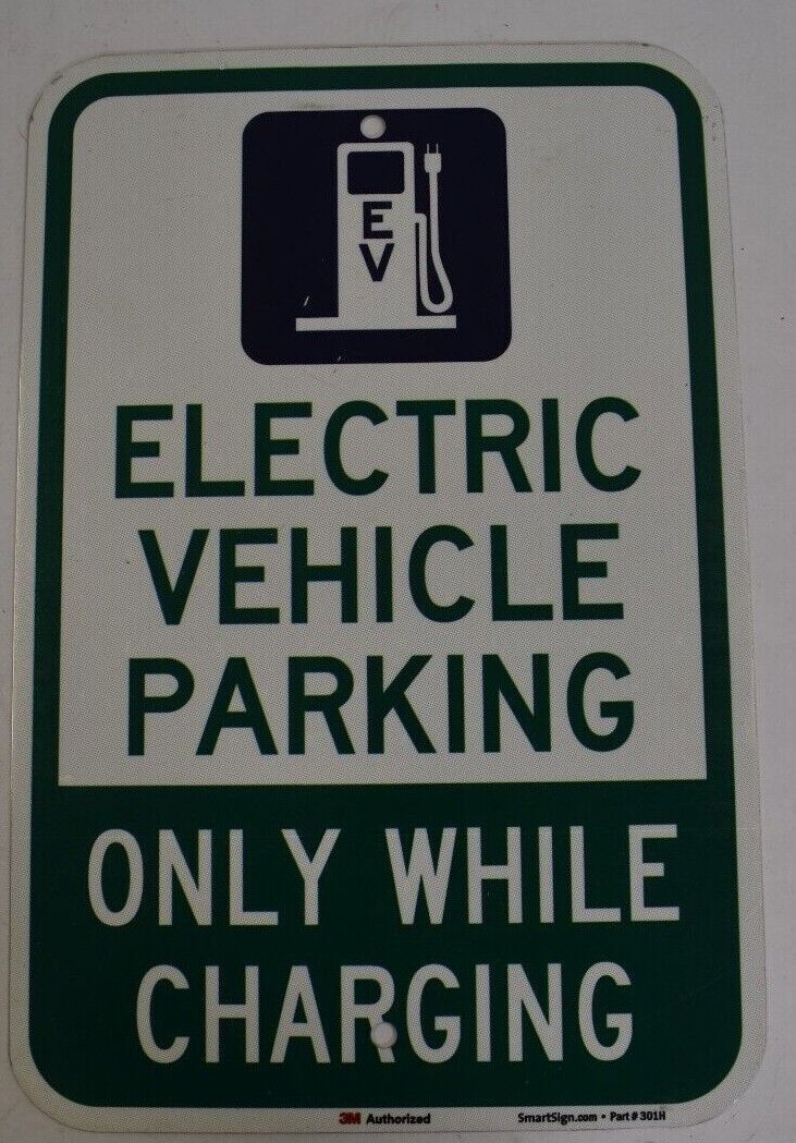 SmartSign 301H Electric Vehicle Parking Only While Charging Sign 12&Prime; x 18&Prime; 3 Pk
