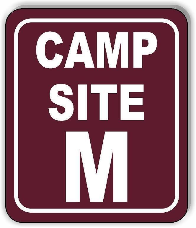 Camp Site M Camping Aluminum Composite Sign