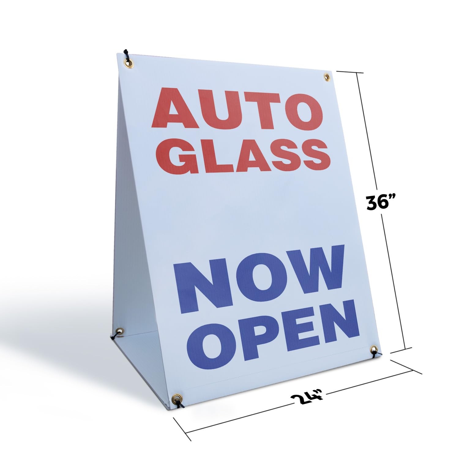 Signmission Glass Now Open Sidewalk Sign 24 Inch X 36 Inch A-Frame Images On