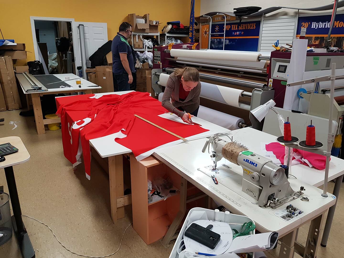 Trade Show Event 9ft Flag Signage + Double Sided Custom (Dye Sub) Graphics + Bag