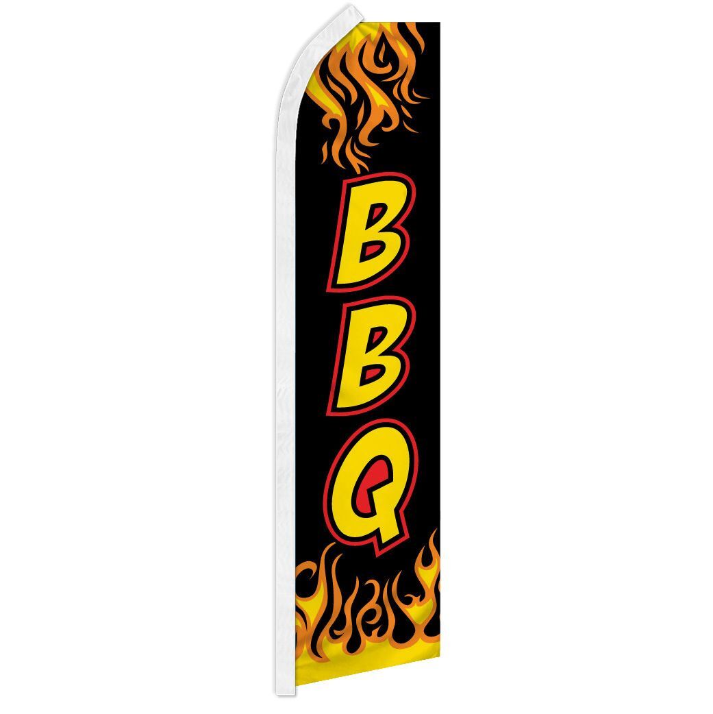 10 x « BBQ » advertising super flag swooper banner business barbecue grill black