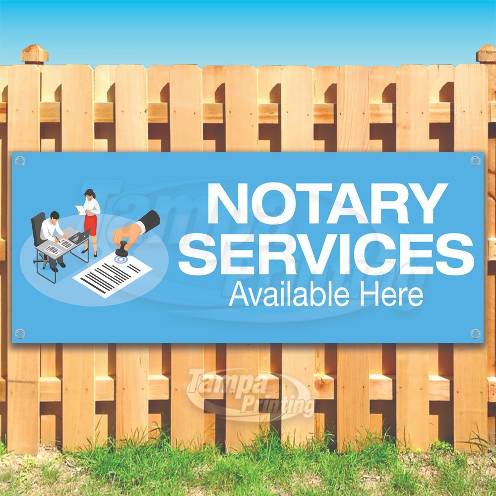 NOTARY SERVICES Advertising Vinyl Banner Flag Sign USA SB10528