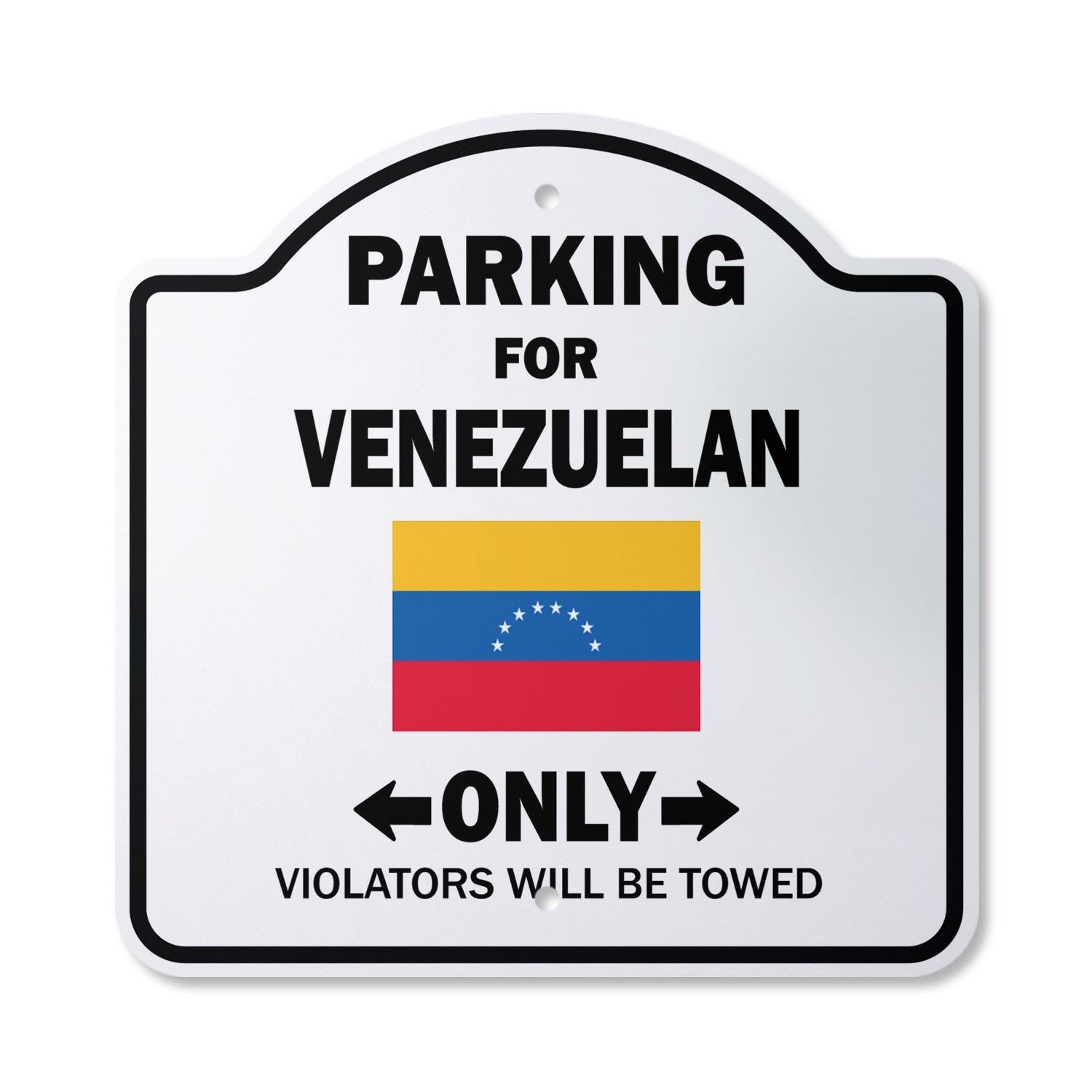 Venezuelan Parking Plastic Sign Gag Novelty Gift Funny Venezuela South