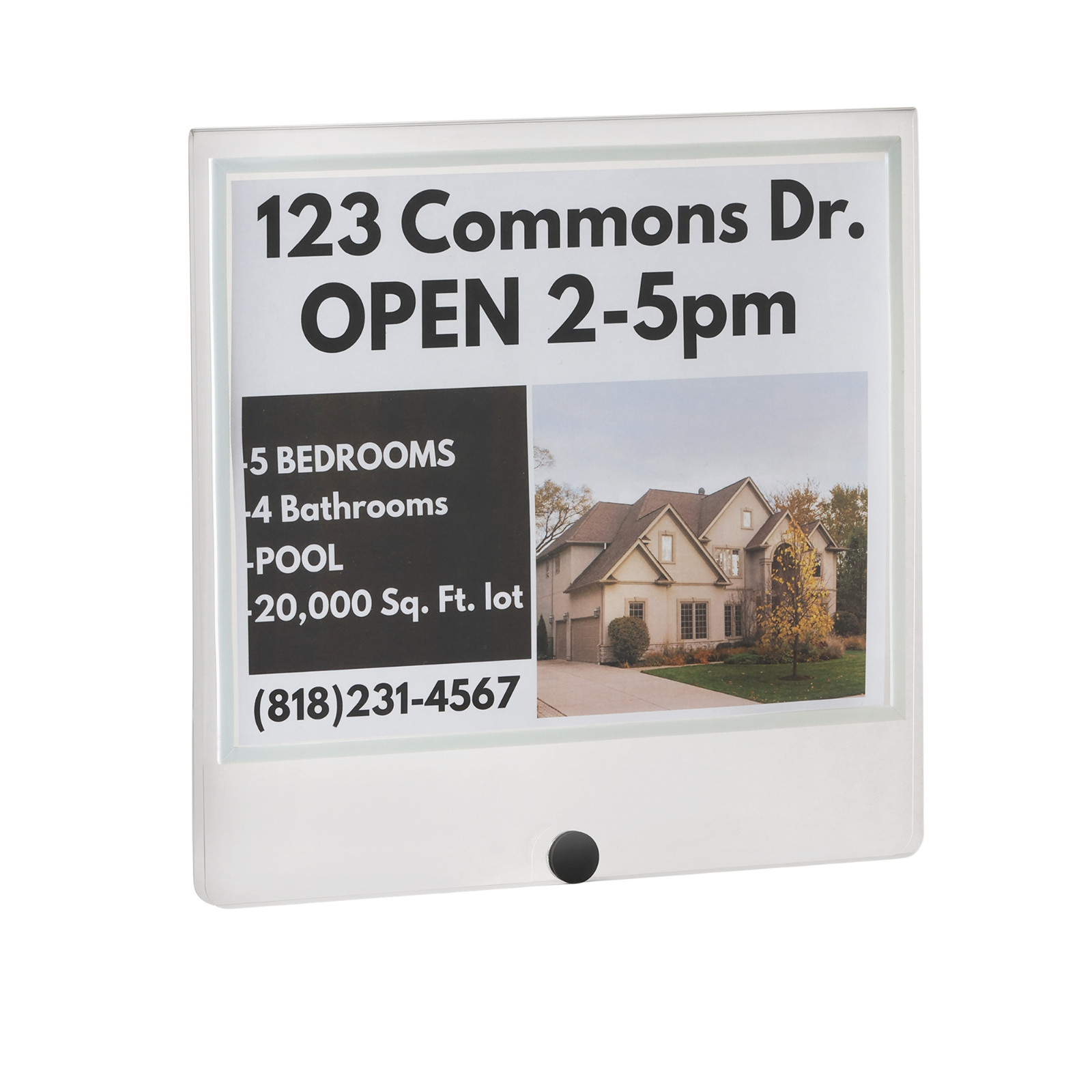 A-Frame Sidewalk Sign Rider Topper Magnetic Double-Sided Holds 8.5×11 Inserts