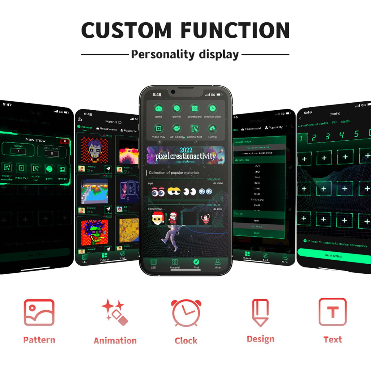 APP Programmable USB HD LED Car Flexible Sign Scrolling Message Display Screen