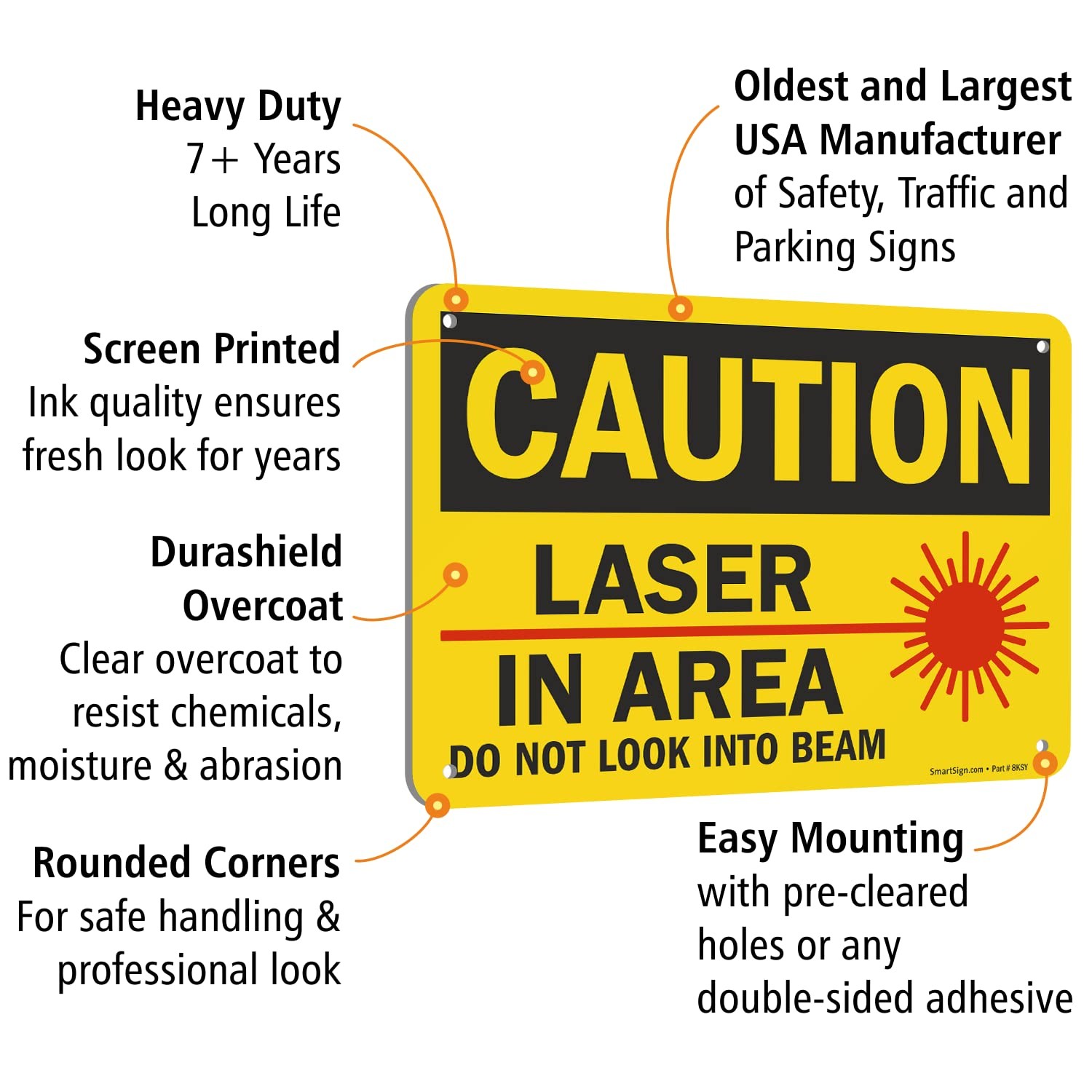 7&Prime;x10&Prime; U9-2435-NA_7x10 « Caution – Laser In Area Do Not Look Into Beam »