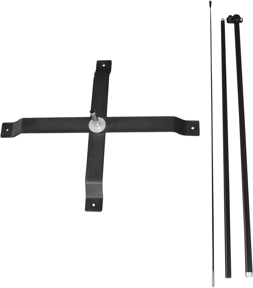 NIB LookOurWay Restrooms Red Feather Flag Event Sign Set Poles Base, 5 Foot 5&prime;