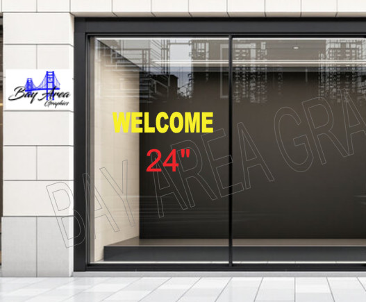 WELCOME Vinyl Decal Storefront Window Sign Business Door ORACAL 651
