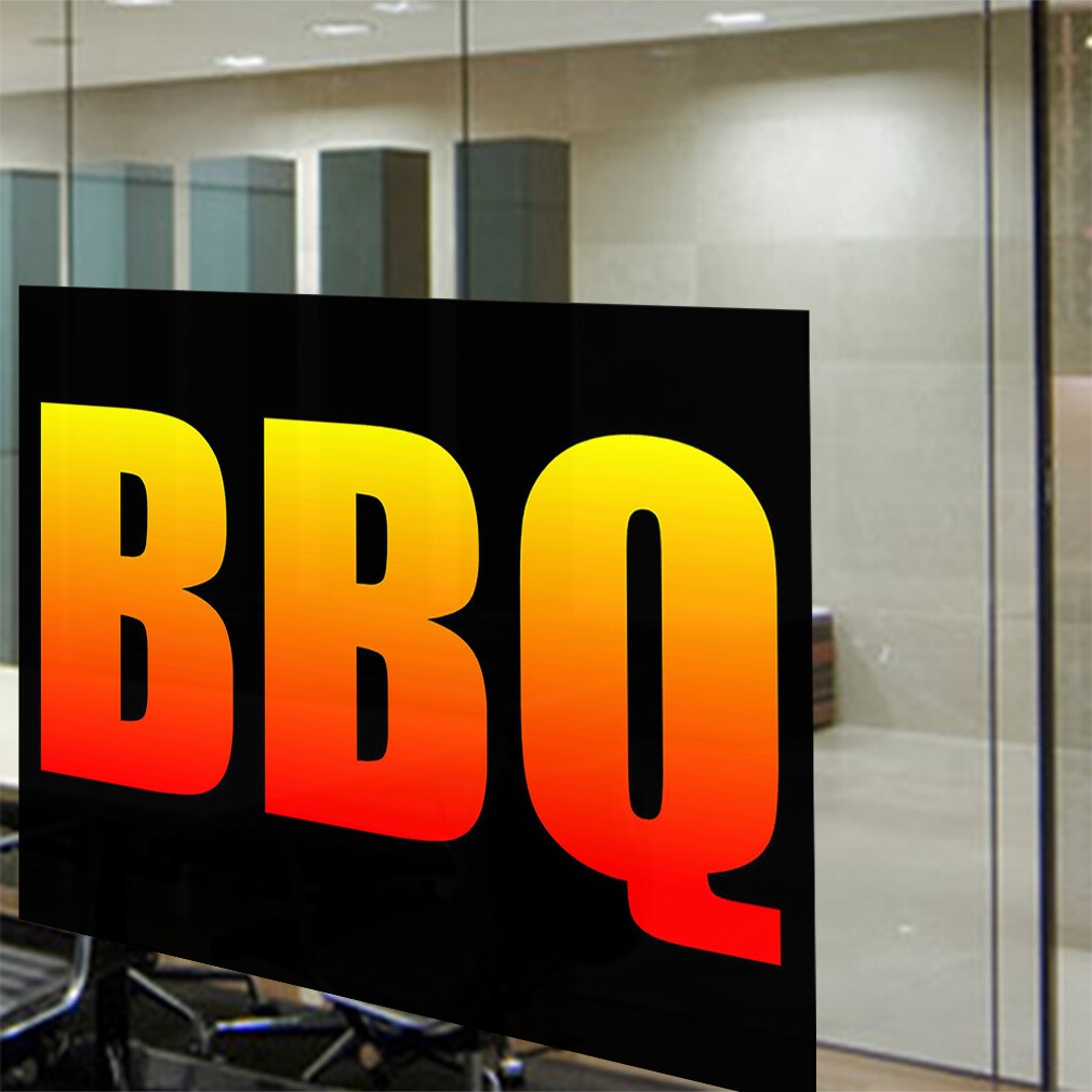 Decal Stickers Bbq M Vinyl Store Sign Label Restaurant and Food