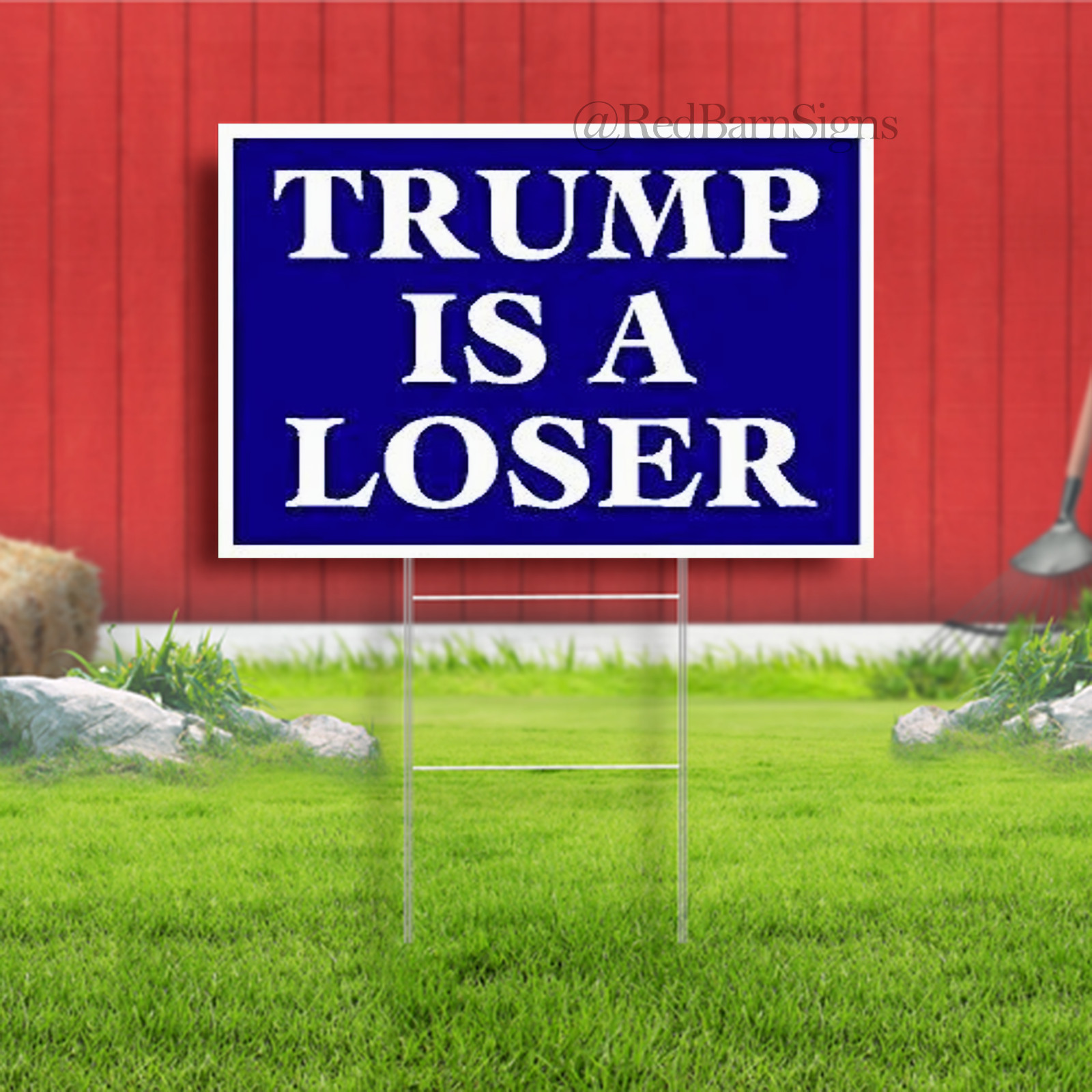 TRUMP IS A LOSER political Yard Sign with Stand LAWN SIGN