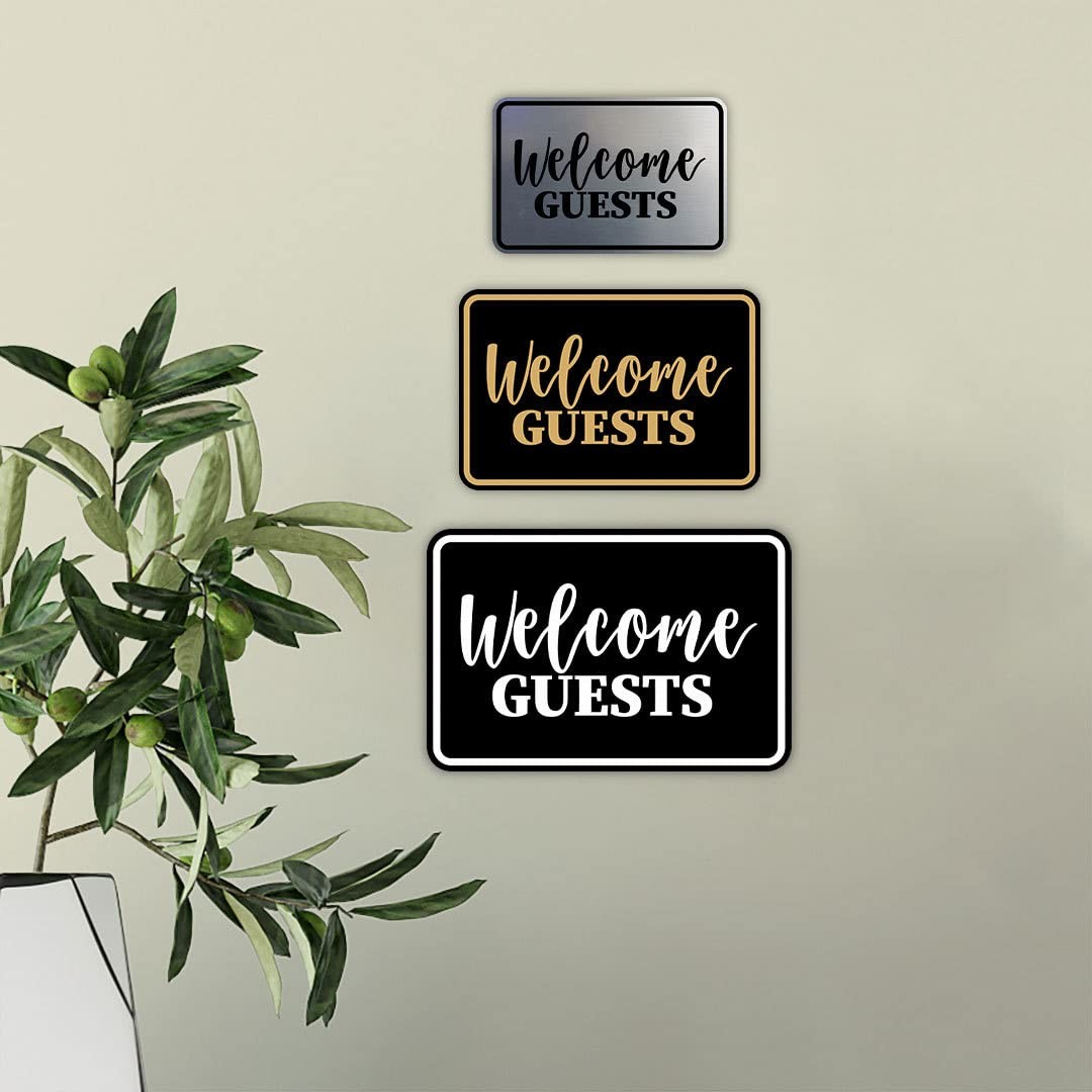 Signs ByLITA Classic Framed, Welcome Guests Wall or Door Sign