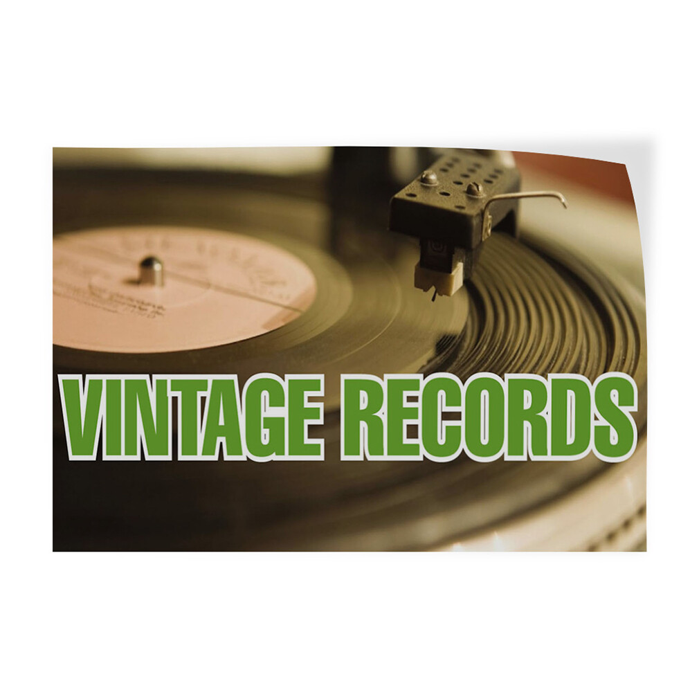 Decal Stickers Vintage Records Advertising Printing B Vinyl Store Sign Label