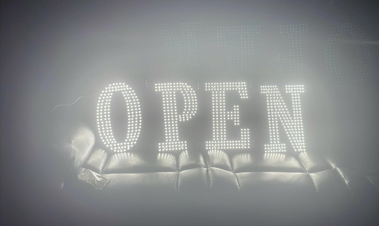 LED Open Signs For Business Large Bright Flashing Open Closed Store Window