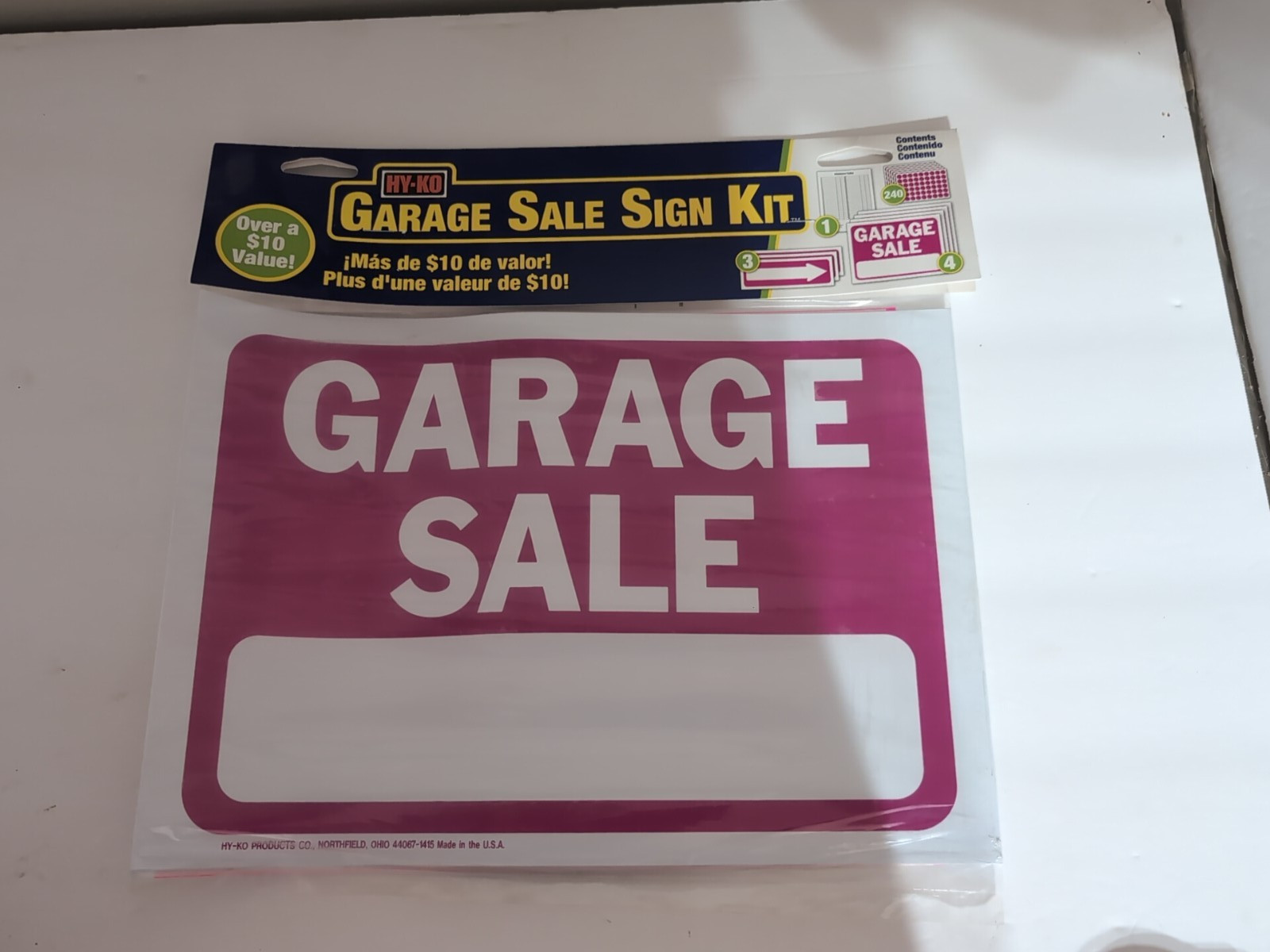 Hy-Ko Garage Sale Sign Kit – 240-Piece Set – Signs, Arrows & Price Labels – New