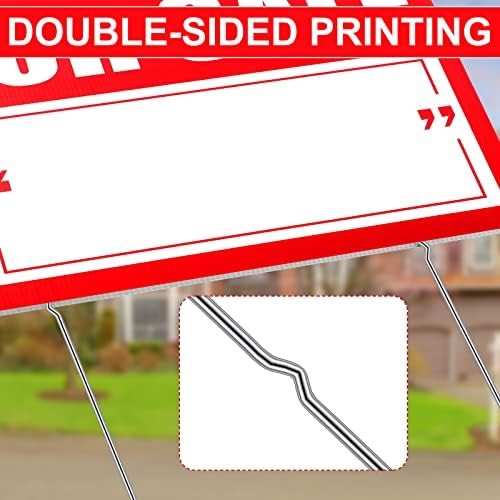 3 Pcs for Sale Yard Sign with Stake 12 x 16 Inch Double Sided Large Yard Red for