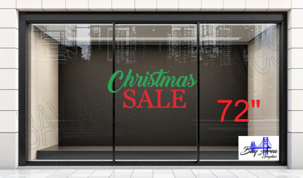 Christmas SALE Window Sticker Retail Store Vinyl Sign Oracal 651 Graphic.