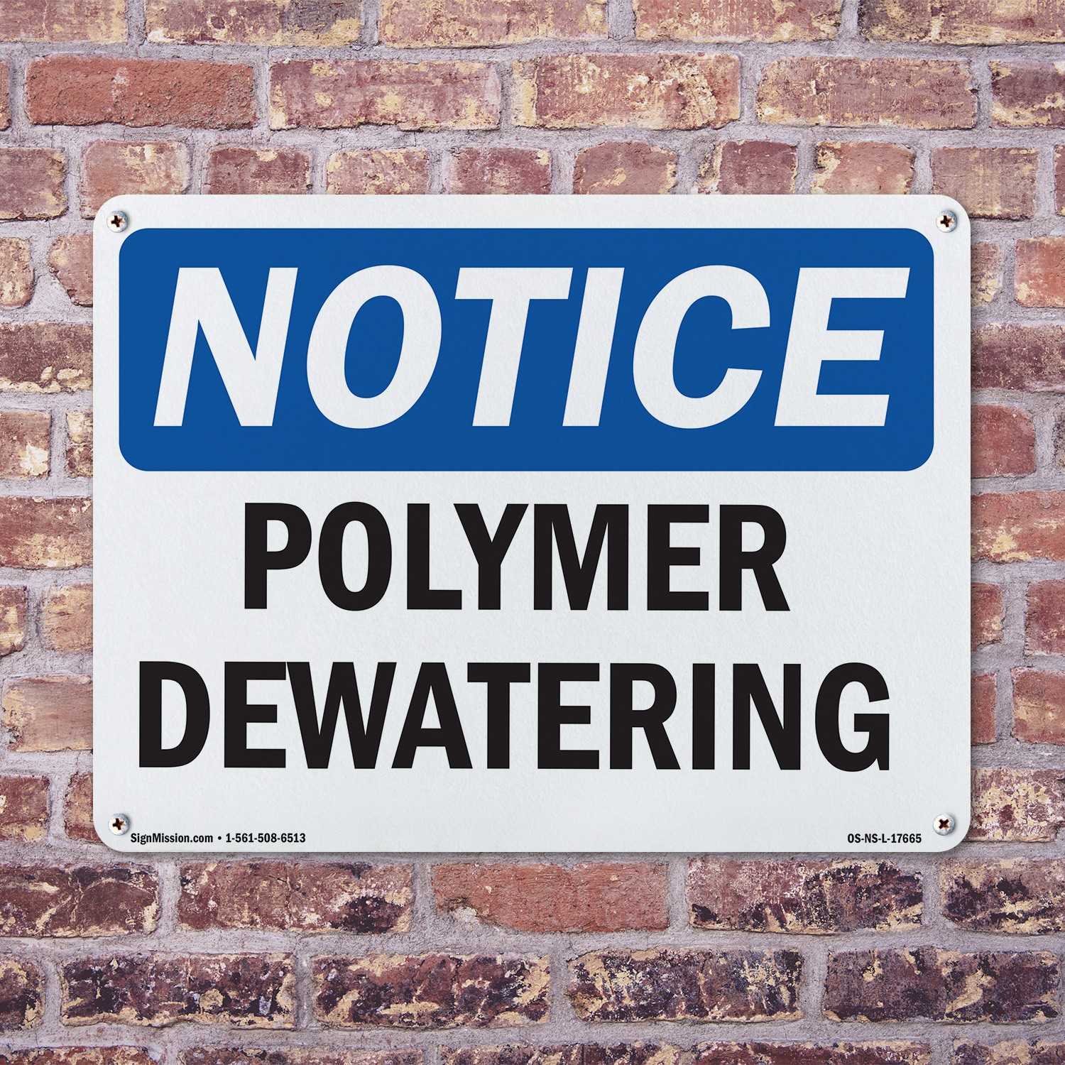 Polymer Dewatering OSHA Notice Sign Metal, Plastic, Or Decal – 5 or 10 Pack