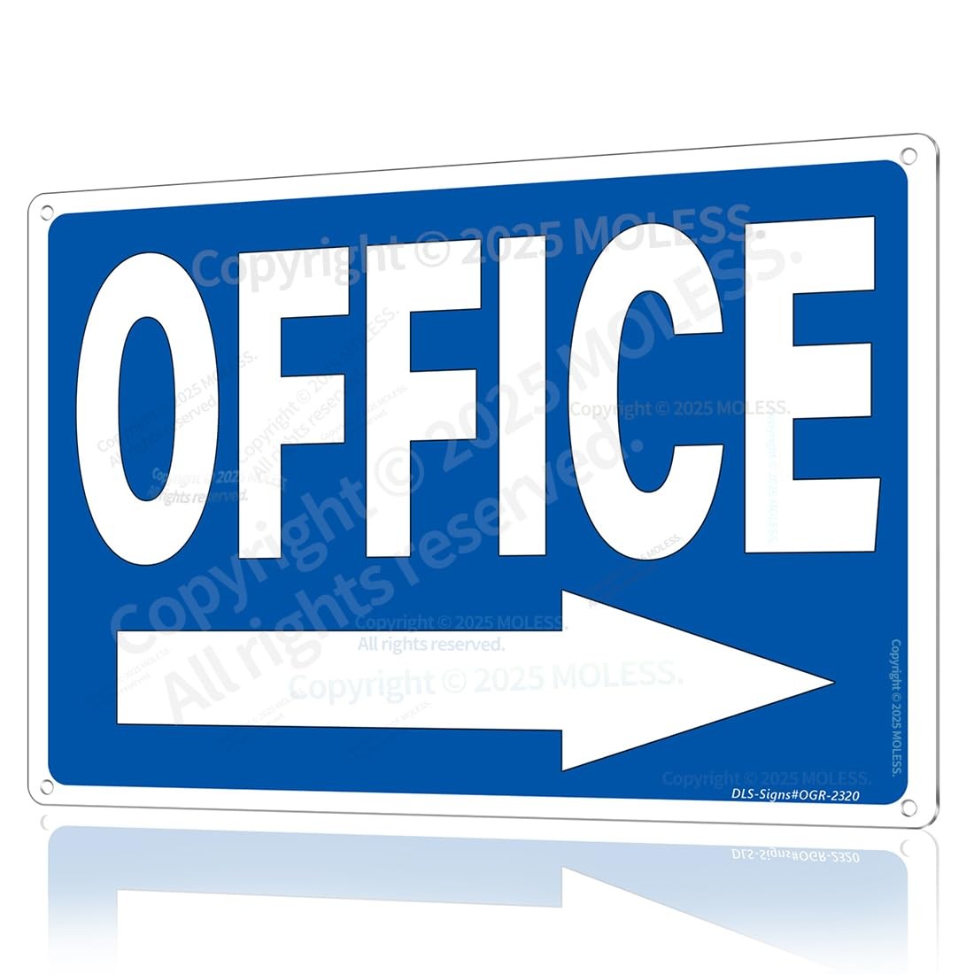 Office Sign – 12 × 8″ Rust-Free Aluminum Signs for Business with Right Arrow …