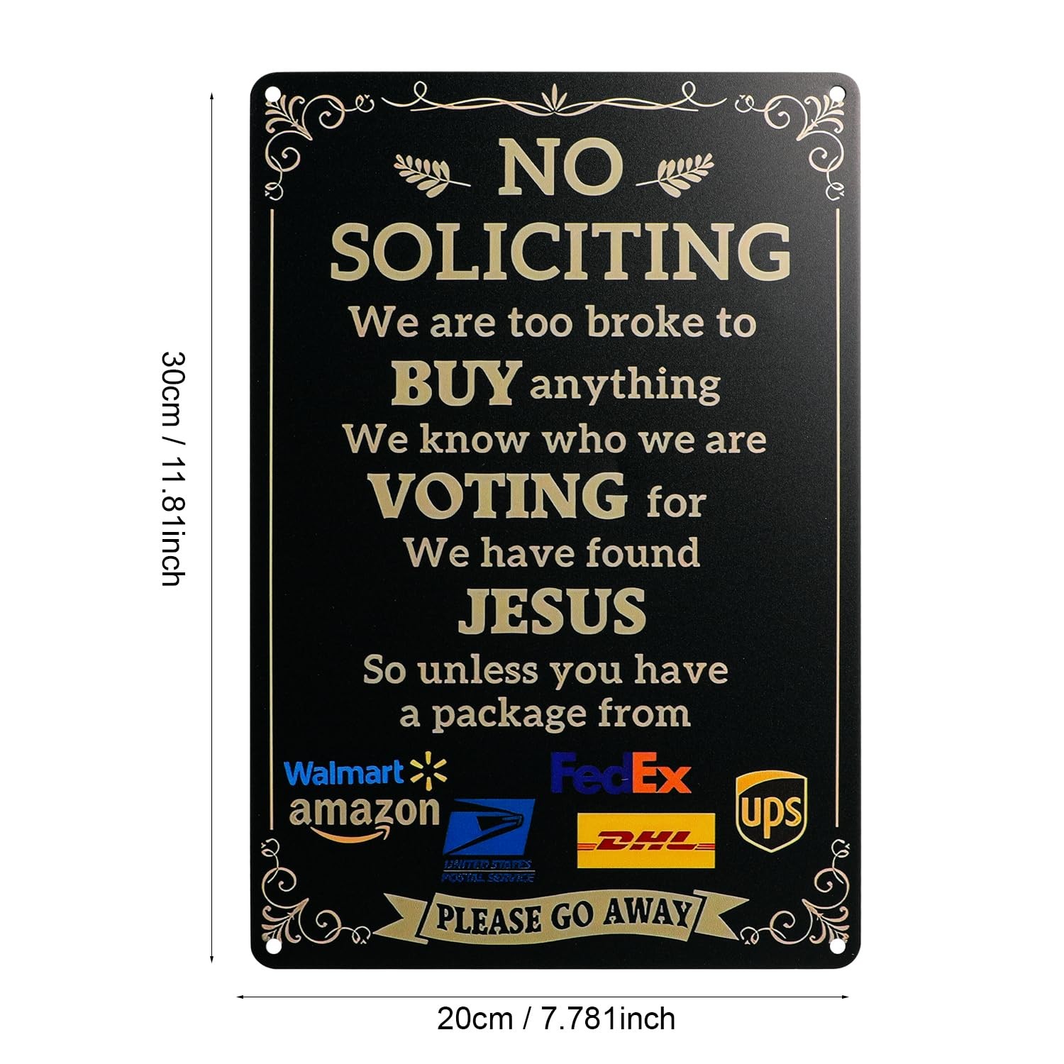 No Soliciting Sign for House Front Door Funny No Soliciting Signs for Home -A…