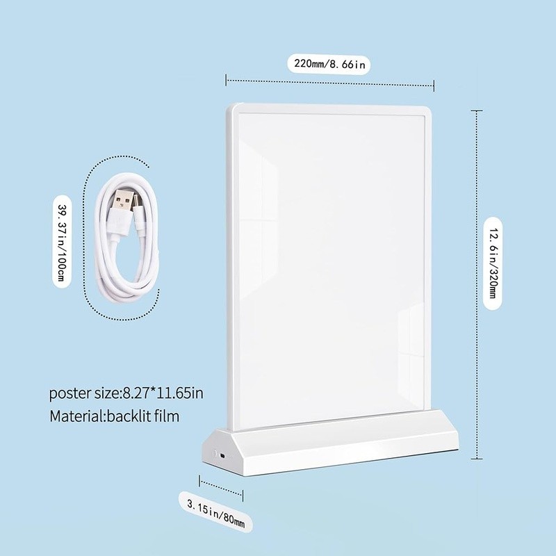 Double-Sided LED Tabletop Sign W/ Long-Lasting Illumination Bars Cafés Events US