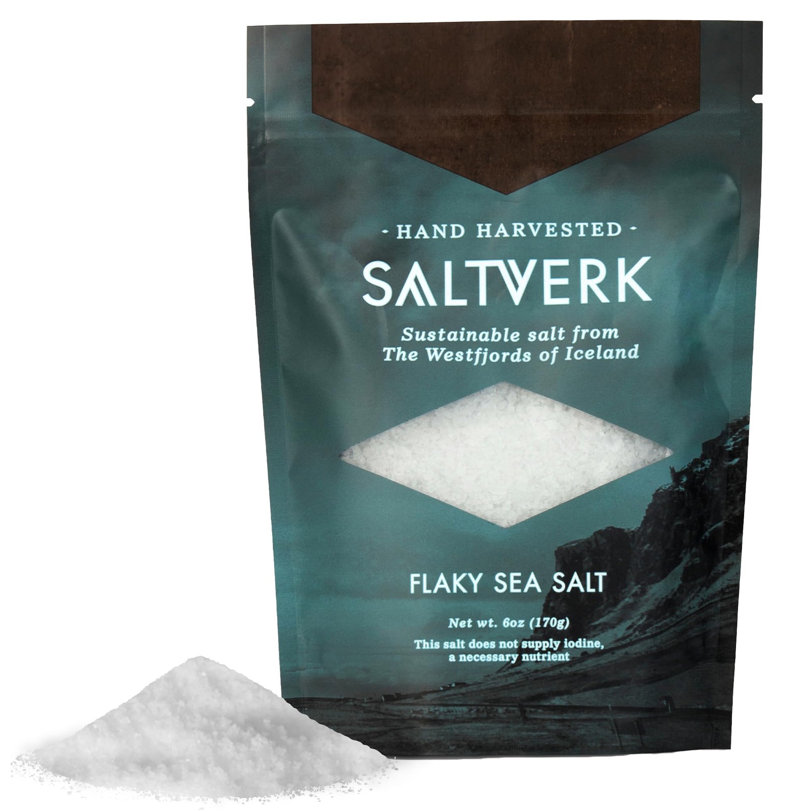 Saltverk Sea Salt – Gourmet, Icelandic, Hand Harvested 6 Ounce (Pack of 1)