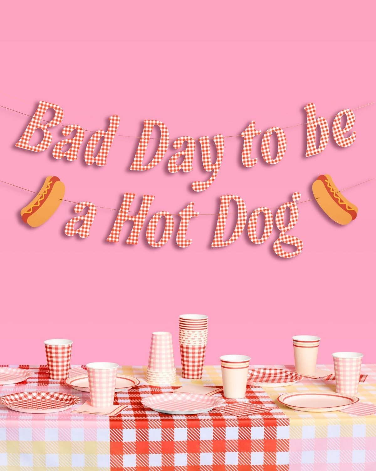Lightweight Hot Dog Party Banner – Perfect for Cookouts & July 4th Celebrations