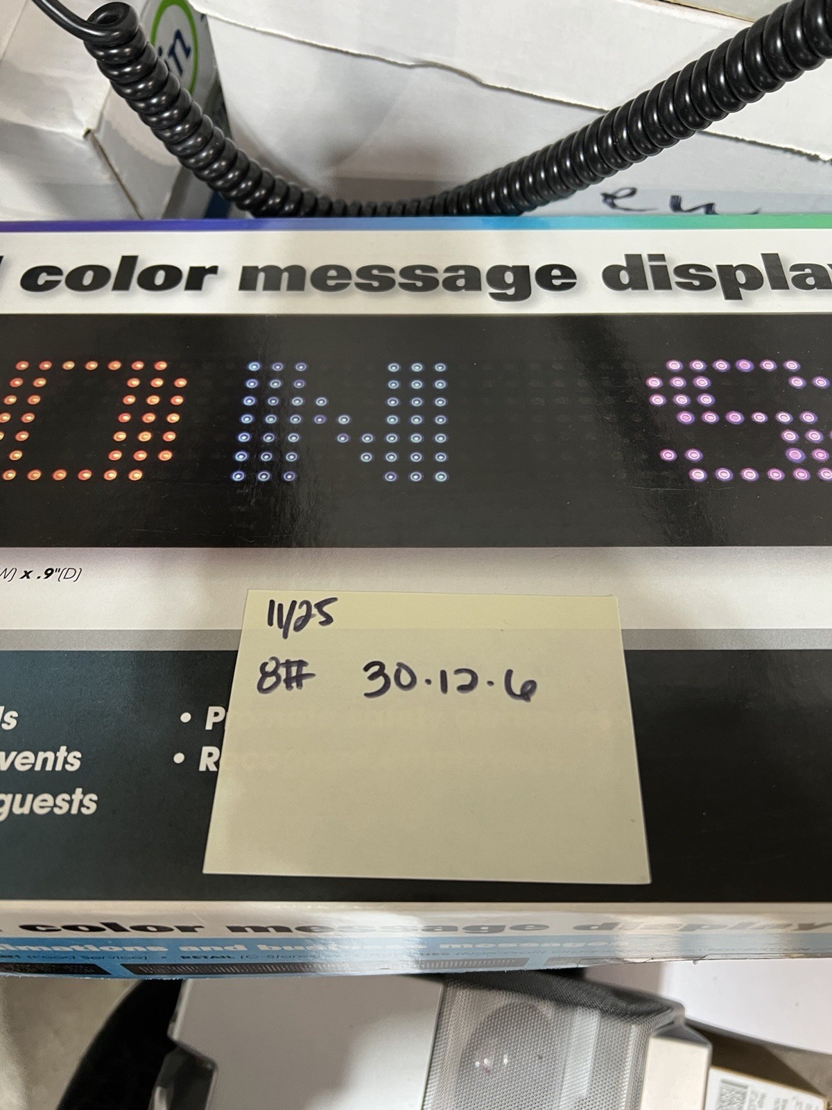 BETA-BRITE 26&Prime; ELECTRONIC COLOR MESSAGE DISPLAY SIGN NEW IN BOX