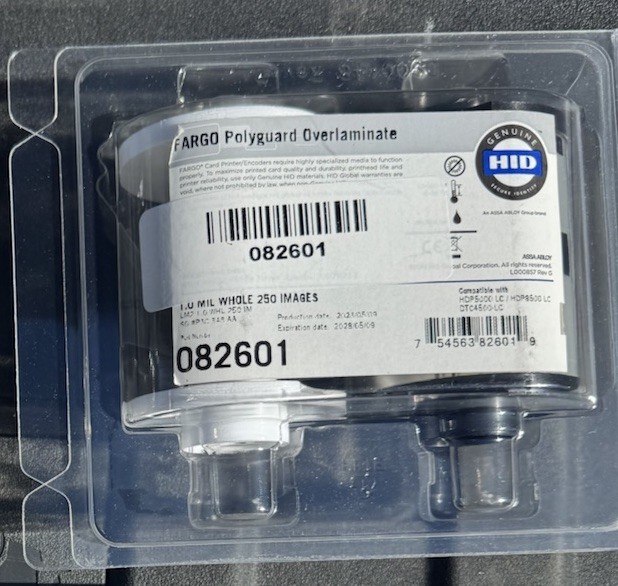 HID 082601 Fargo Polyguard Overlaminate 1.0 MIL Whole 250 Images