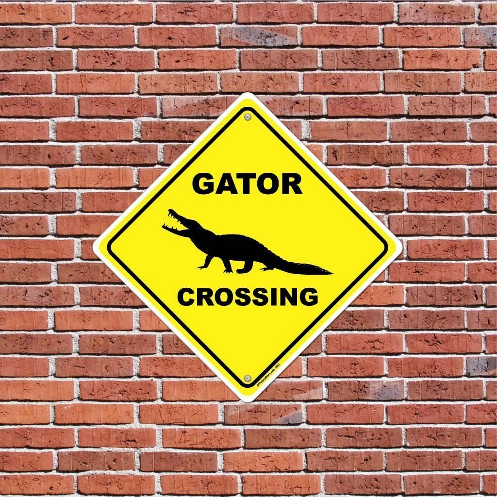 Gator Crossing Sign or Sticker – Multiple Size & Material Options!