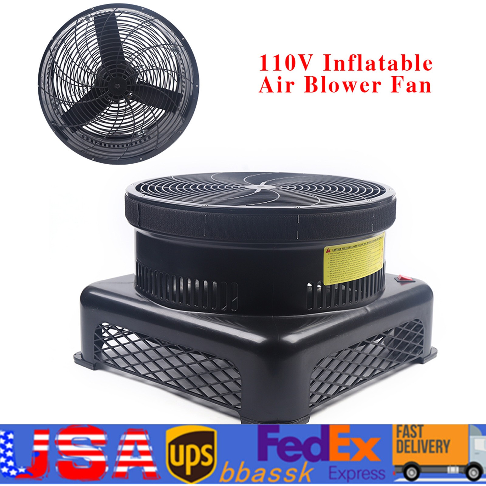 370W Blower Fan for Inflatable Wind Dancer Tube Man Fly Guy Wacky Sky Puppet
