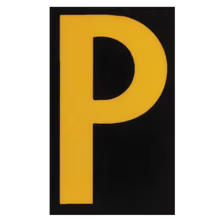 Brady 5890-P Letterlabel, 1-7/8Inh, 1-3/8Inw, Pk25