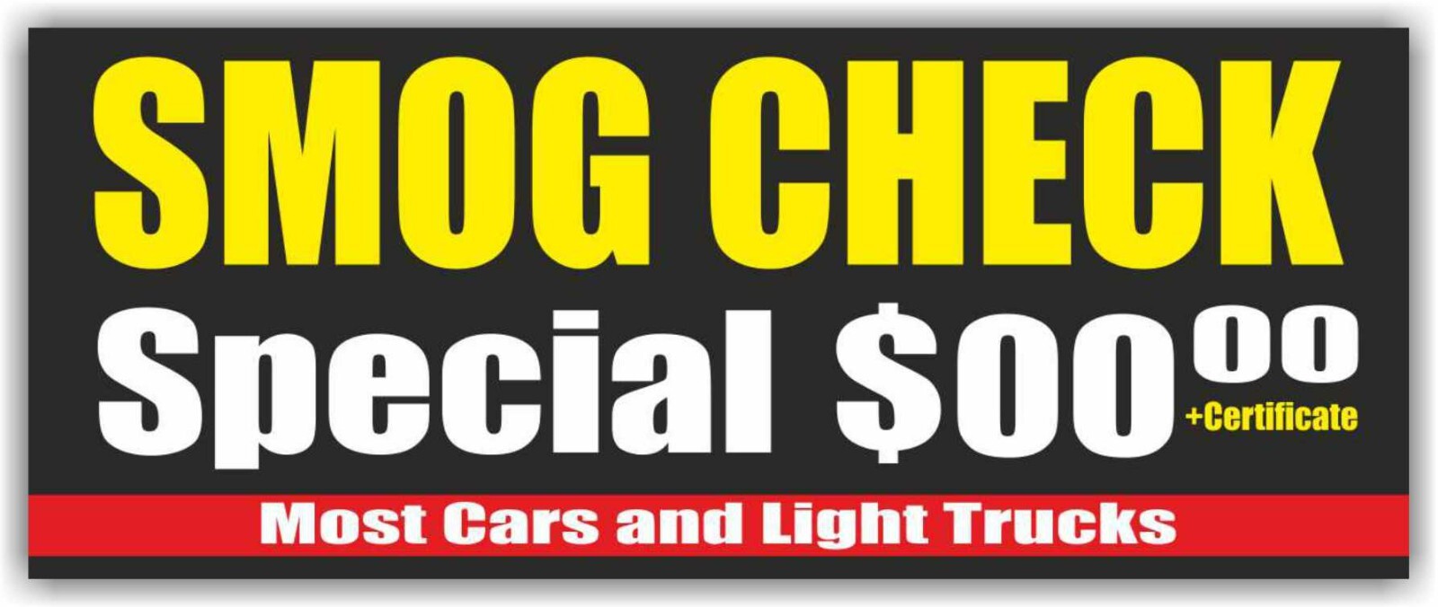 SMOG CHECK Advertising Banner Vinyl Mesh Sign auto repair service car add price