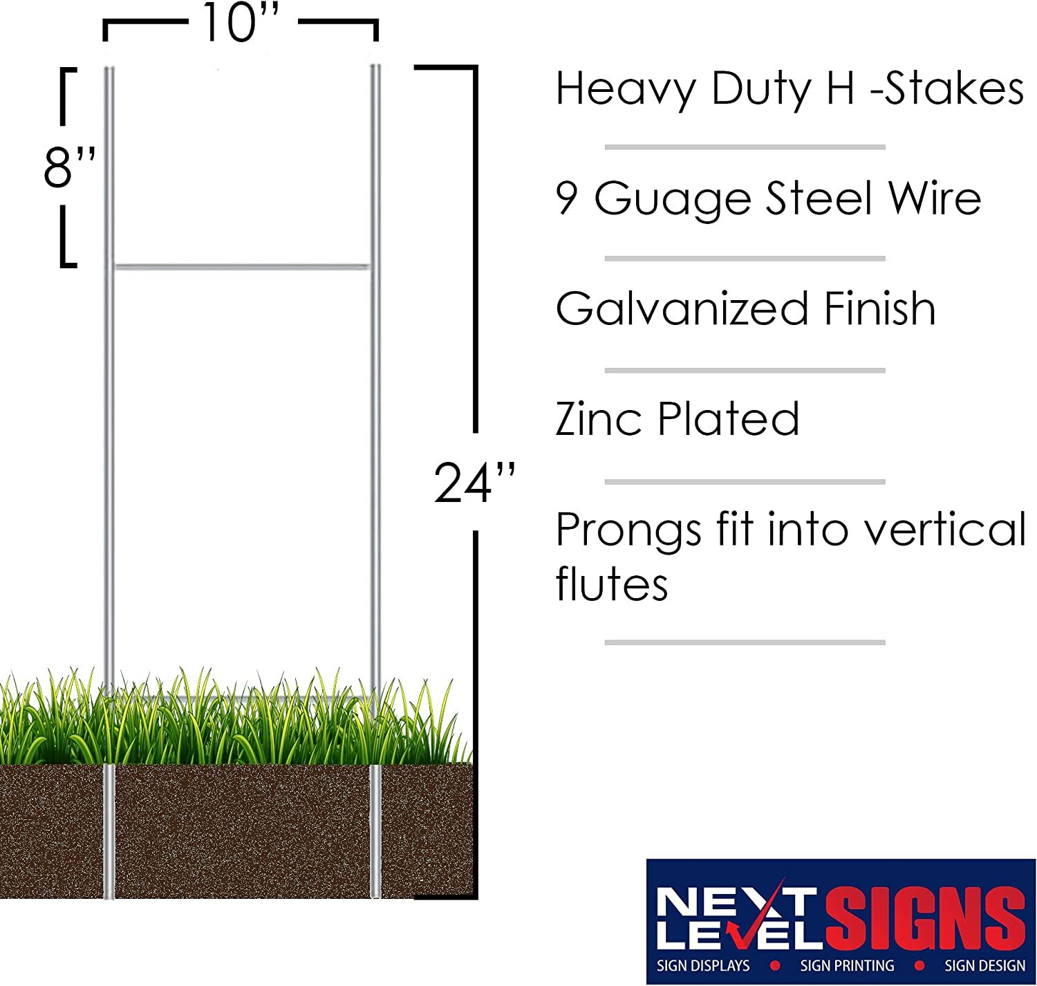 NEXT LEVEL SIGNS For Rent Yard Signs 24&Prime; W x 18&Prime; H Double Sided Waterproof