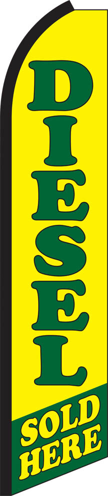 SWOOPER FEATHER FLUTTER FLAG DIESEL SOLD HERE SIGN ADVERTISING HALF SLEEVE SUPER