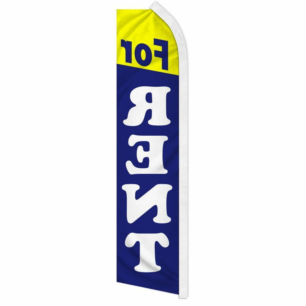 « FOR RENT » advertising super flag swooper banner business sign leasing lease