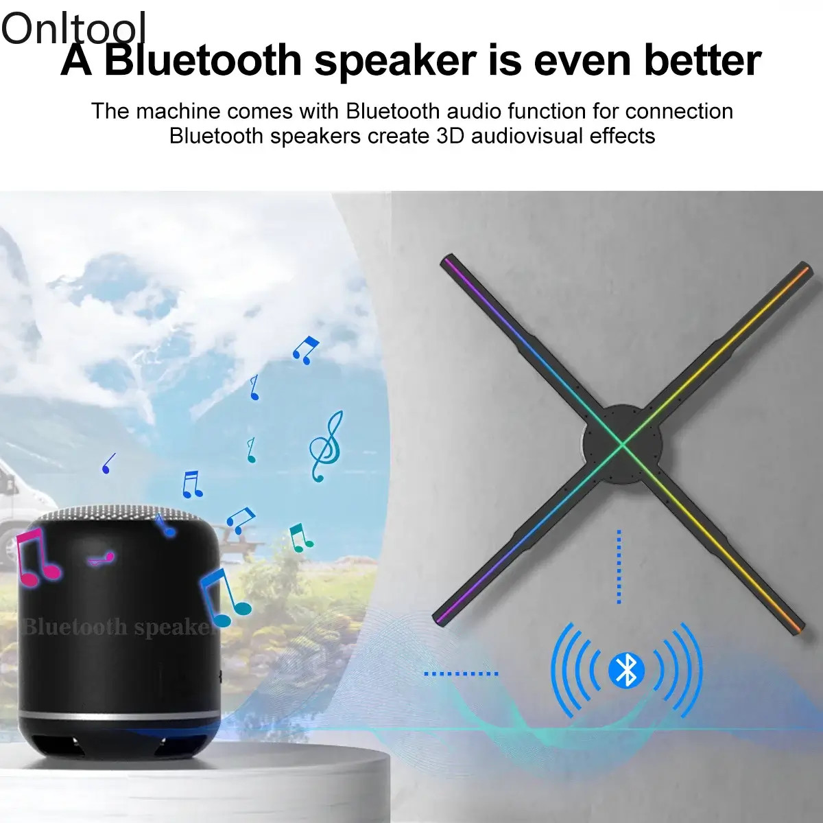 3D Hologram Fan LED Display Advertising Projector Shop Video Sign 3D Hologram