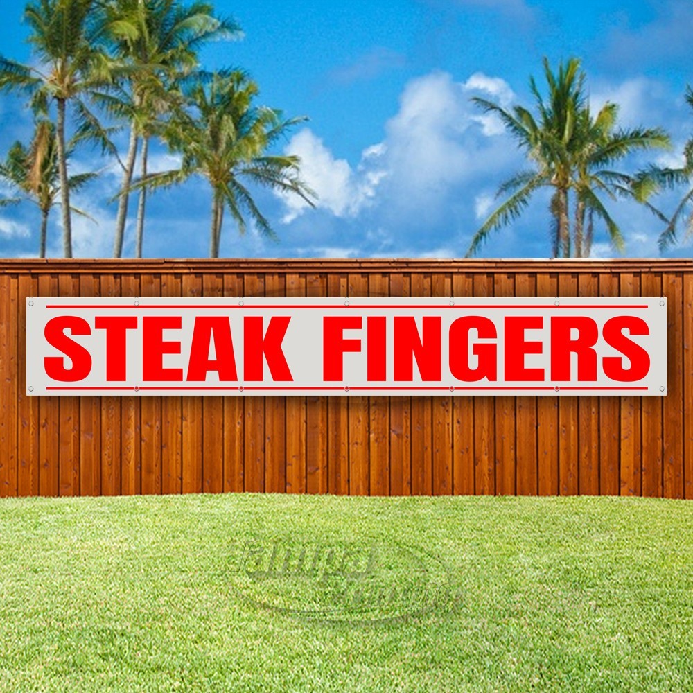 STEAK FINGERS Advertising Food Restaurant Vinyl Banner Flag Sign USA XL02280