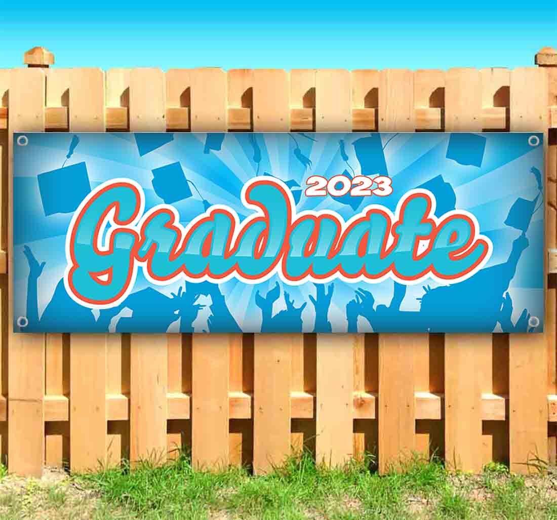 GRADUATE 2023 Banner Advertising Vinyl Flag Sign Many Sizes School, Seniors