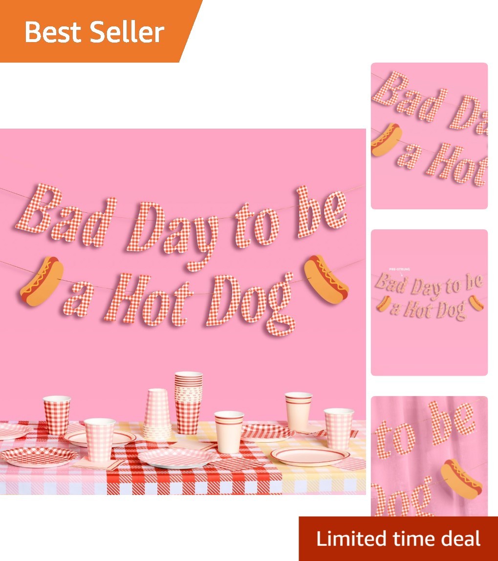 Lightweight Hot Dog Party Banner – Perfect for Cookouts & July 4th Celebrations