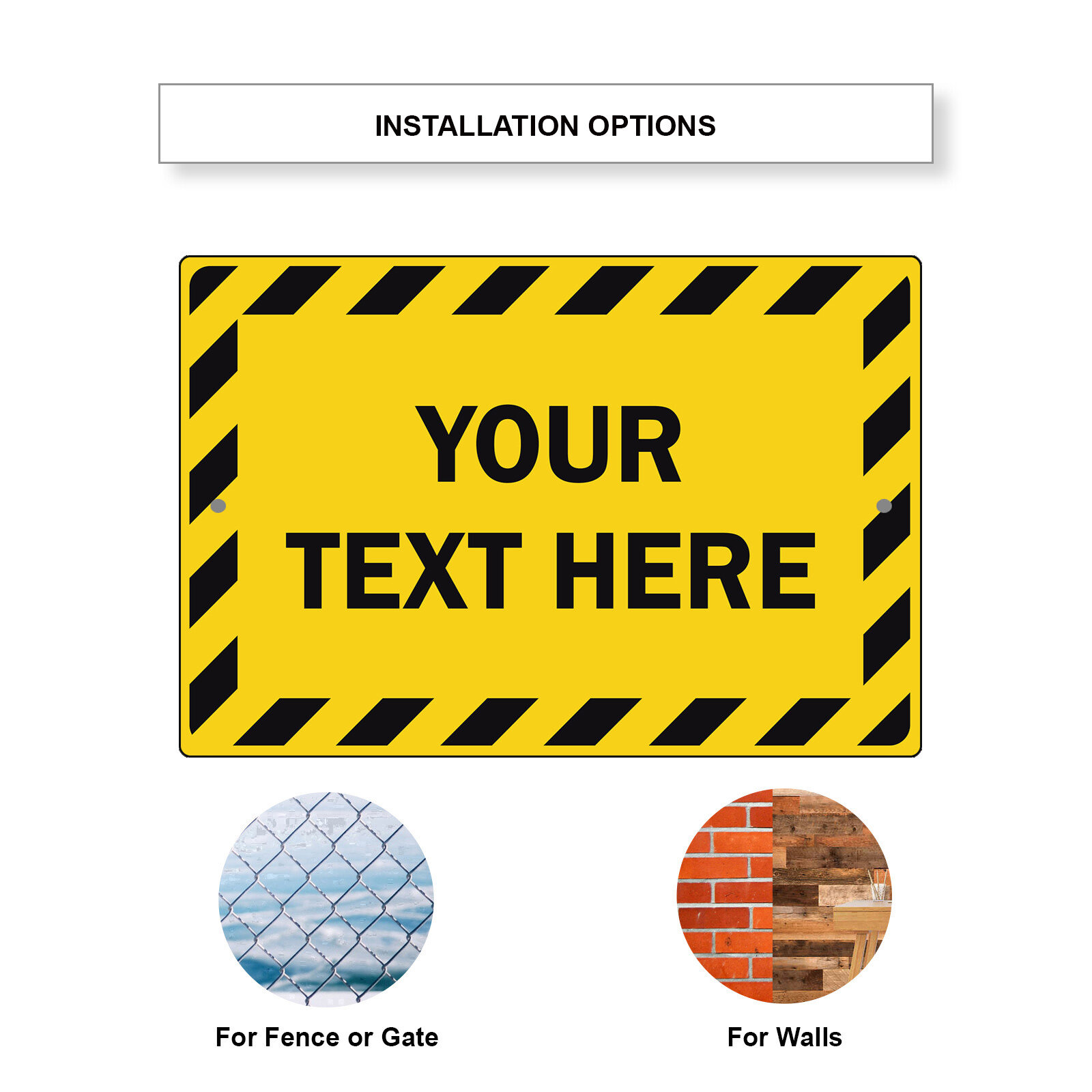Custom Sign Your Text Wording Sign Personalized Text Notice Aluminum Metal Sign