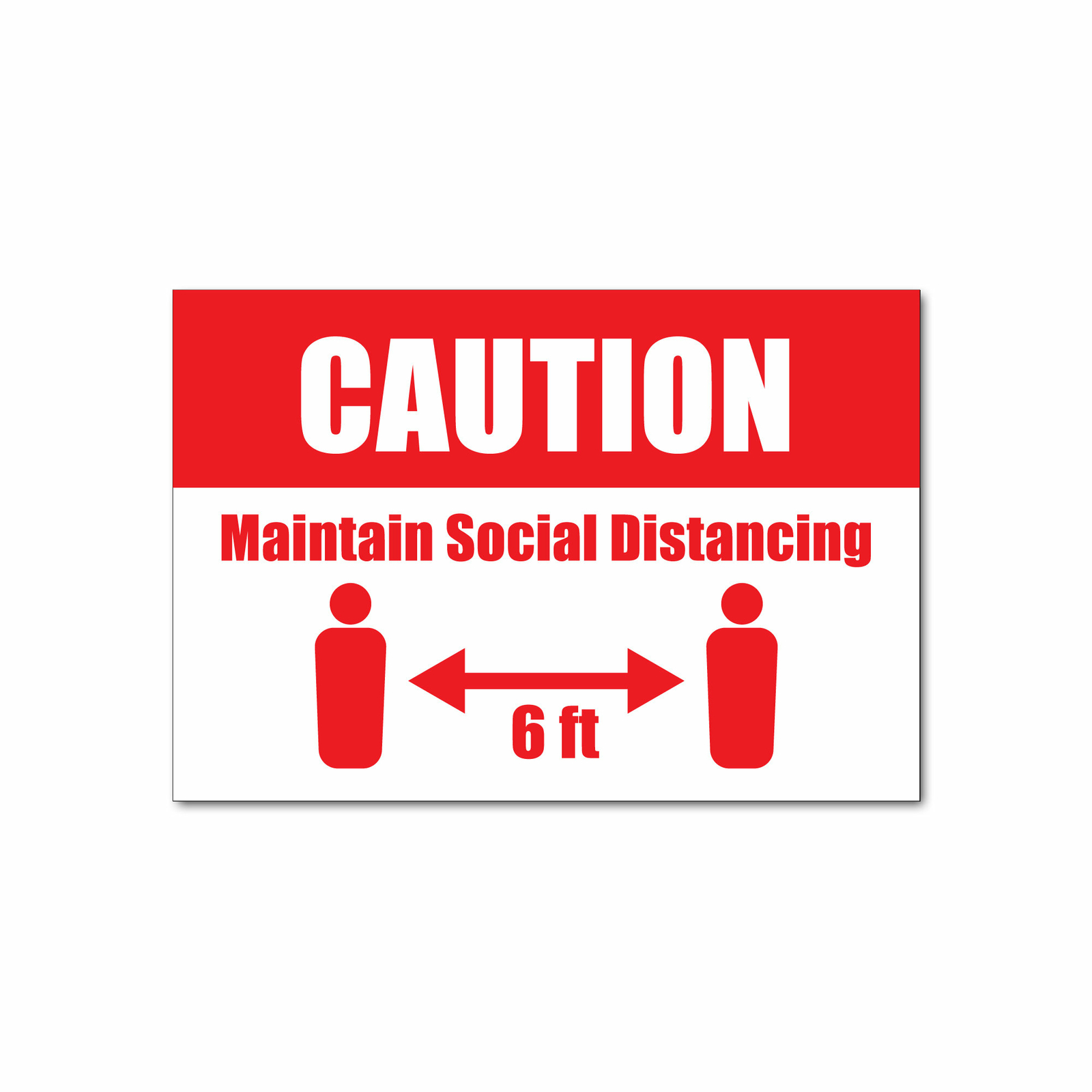 Maintain Social Distancing Business Store Informational Sign ~ 13&Prime; x 19&Prime;
