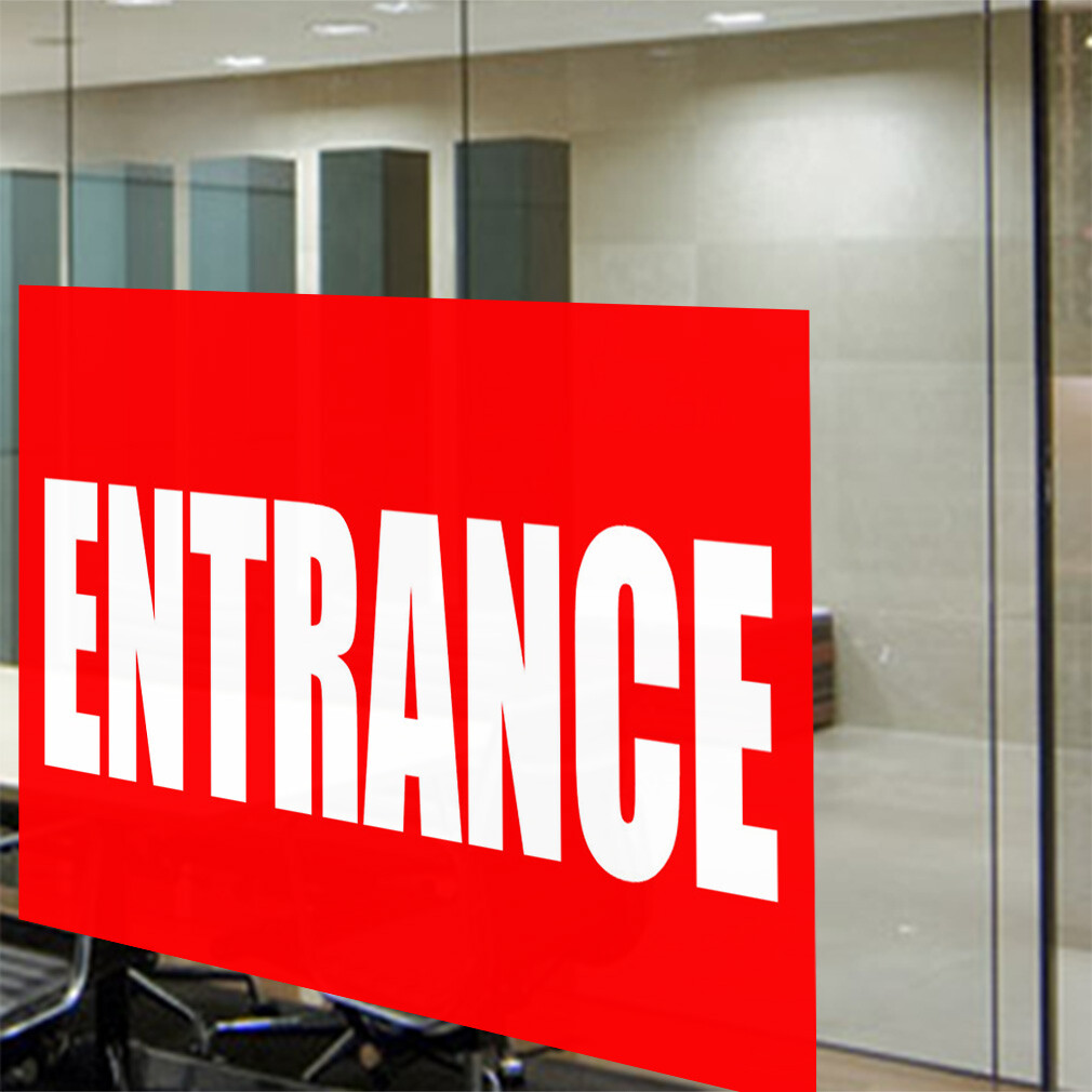 Decal Stickers Entrance Promotion Business Vinyl Store Sign Label Business