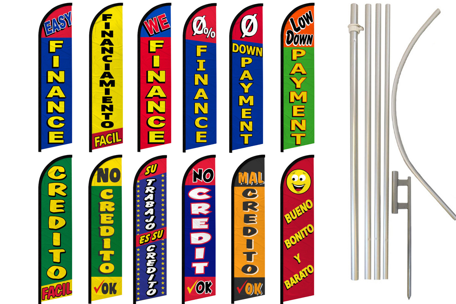 Financing Windless Advertising Swooper Flag Kit 0 Down No Credit Ok