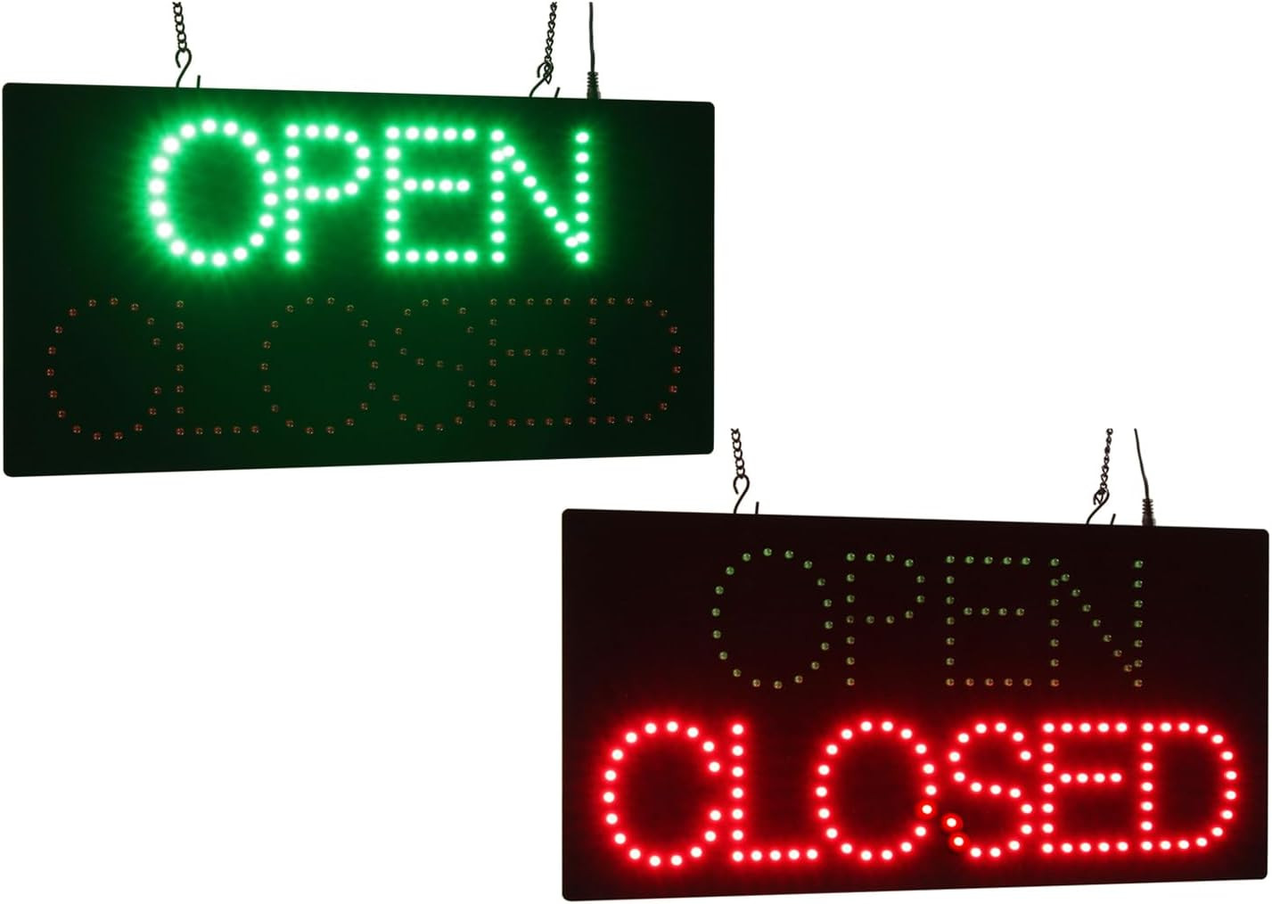 LED Open Closed Sign – 19&Prime;x10&Prime; Neon Display for Grand Openings & Businesses