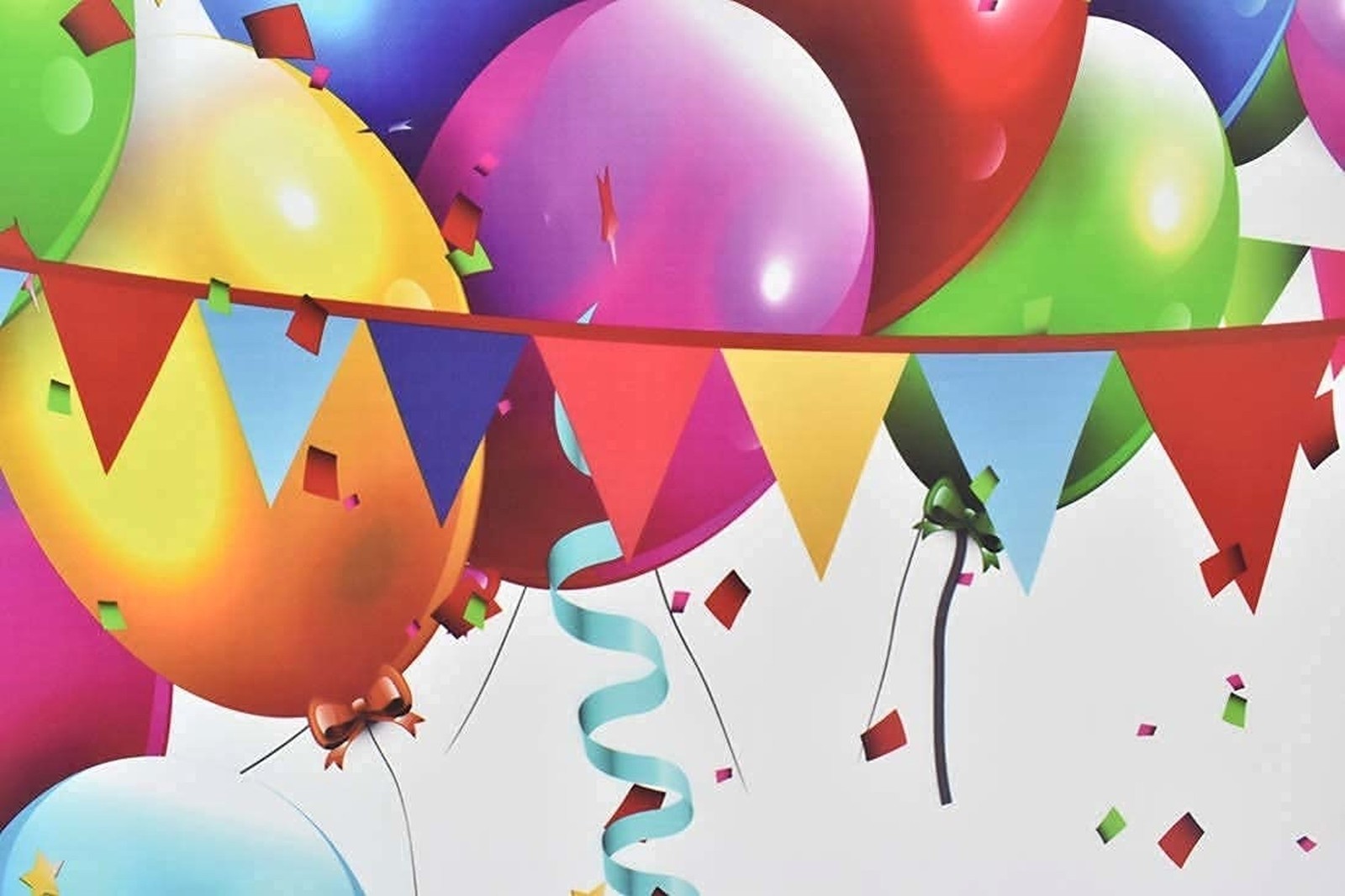 AOFOTO 3x5ft Happy Birthday Backdrop Colorful Balloons and Confetti Photograp…