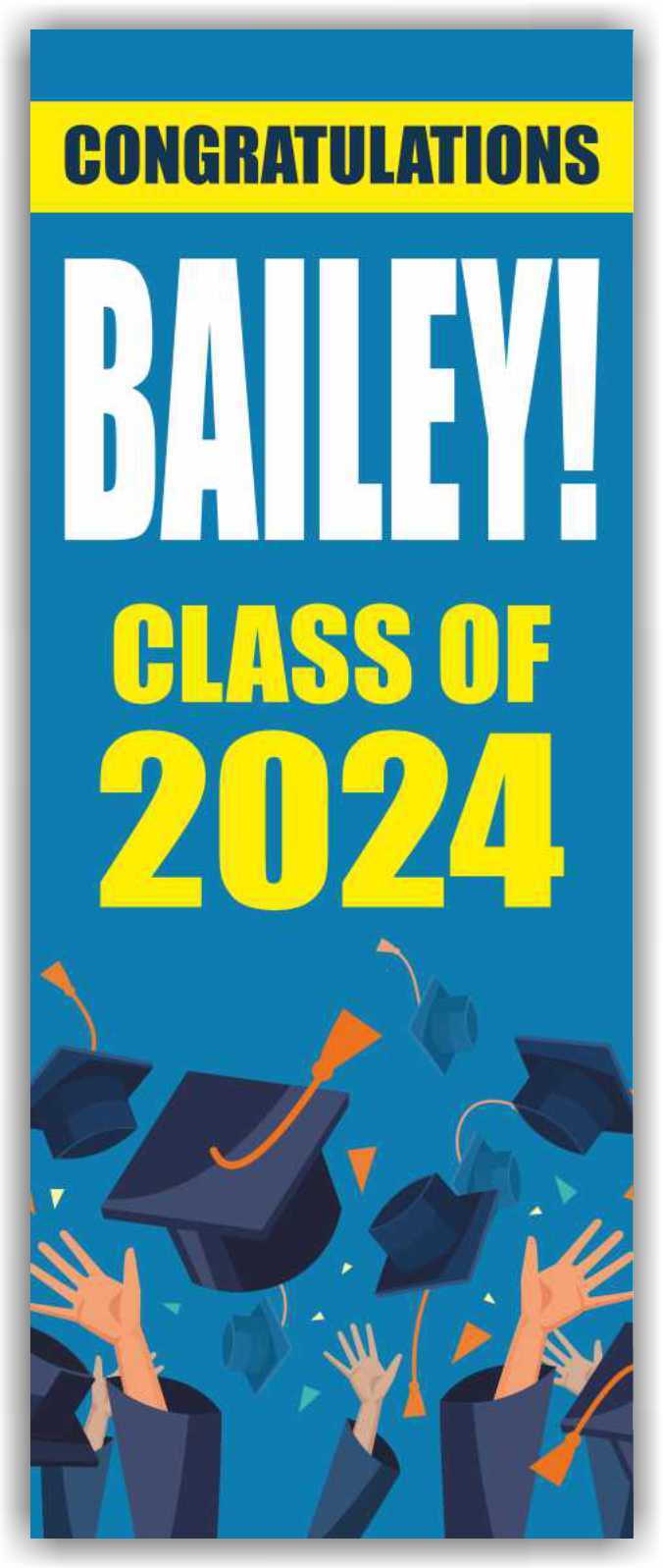 CLASS OF 2024 Advertising Banner Vinyl Mesh Sign School University Graduate