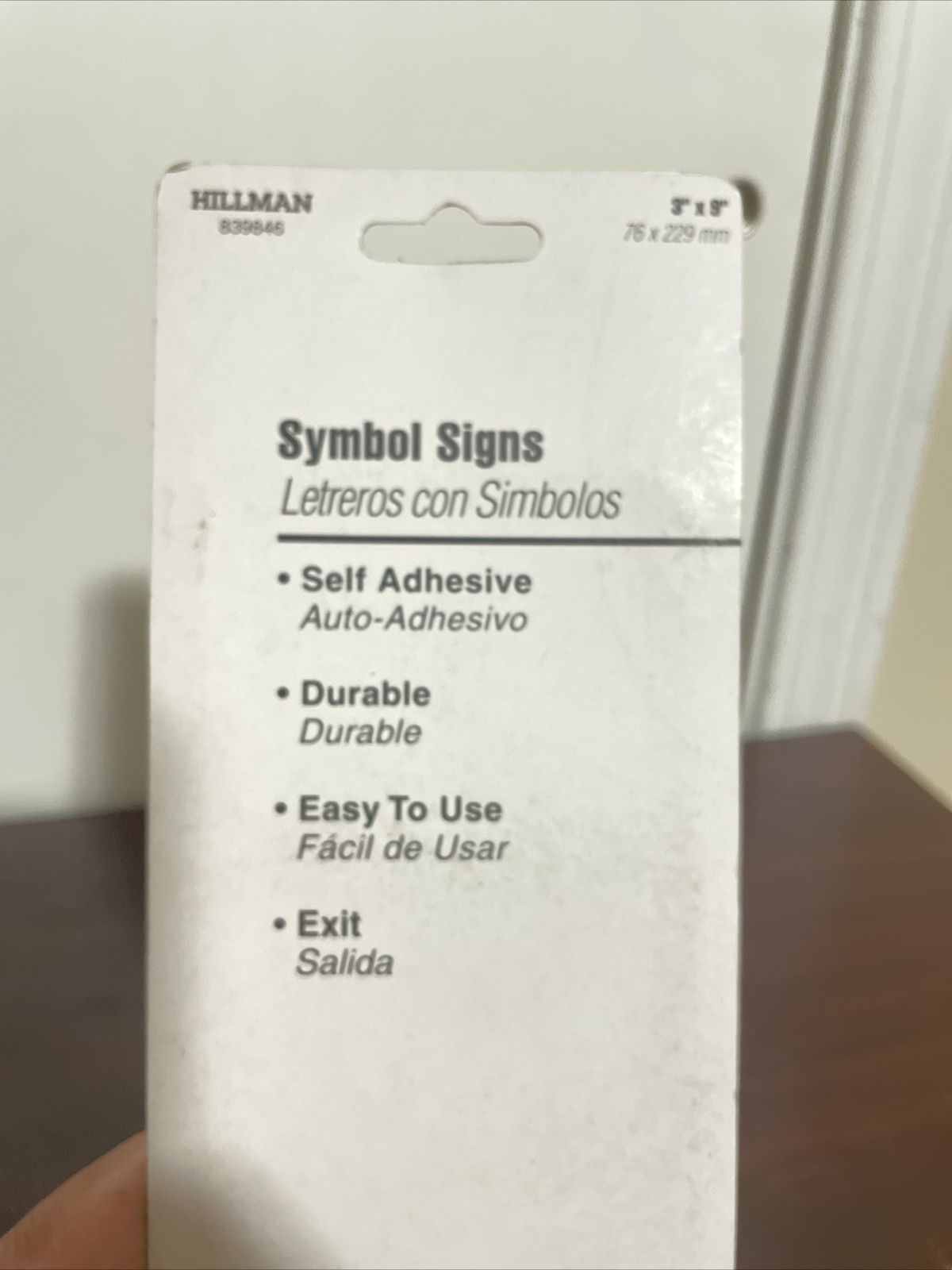 Hillman Symbol Exit Signs 3×9” 839846