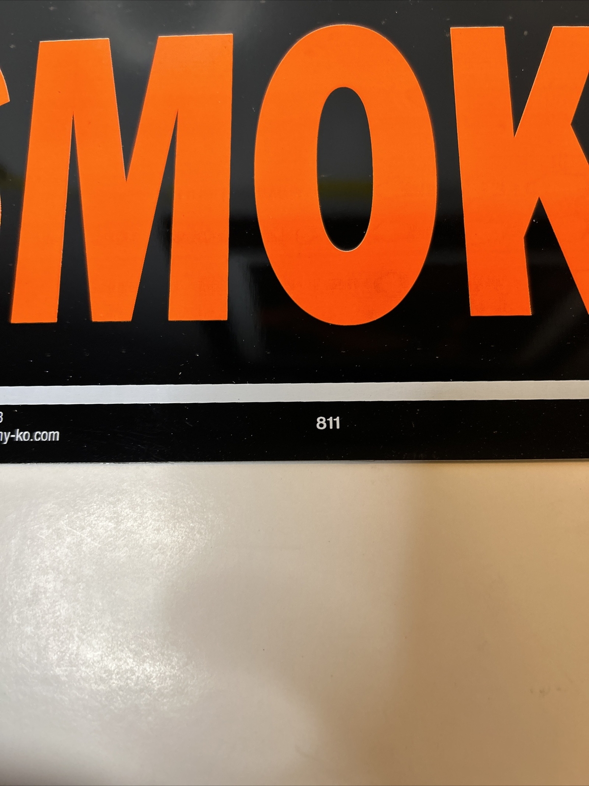 HY KO Products 811 « No Smoking » Sign 9&Prime; x 14&Prime; Metal Sign